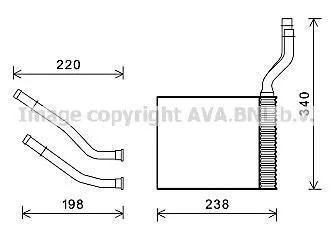 Теплообменник, отопление салона AVA COOLING FD6464