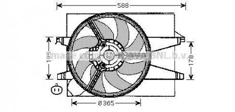 Вентилятор, охлаждение двигателя AVA COOLING FD7541