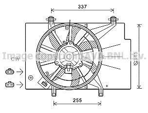 Вентилятор, охлаждение двигателя AVA COOLING FD7559 (фото 1)