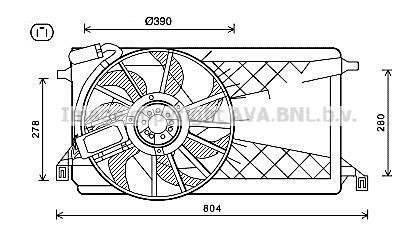 Вентилятор, охлаждение двигателя AVA COOLING FD7563