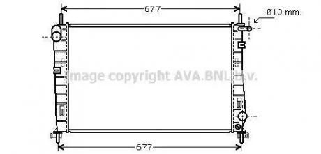Радиатор, охлаждение двигателя AVA COOLING FDA2266 (фото 1)