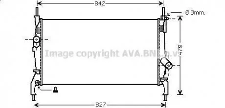 Радіатор, охолодження двигуна AVA COOLING FDA2405