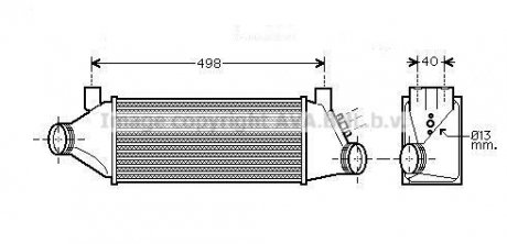 FD-TRANSIT 02- Интеркулер 400*127*73 [OE 2C11 9L440 BA/BB/4432117/4522846] AVA COOLING FDA4385