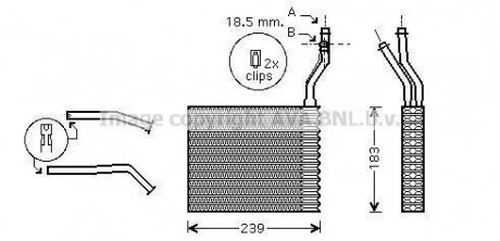 Теплообмінник, опалення салону AVA COOLING FDA6364