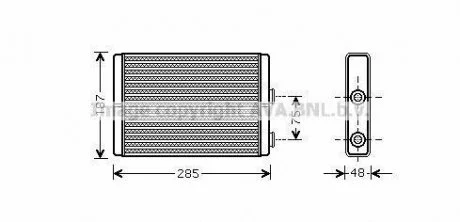Теплообменник, отопление салона AVA COOLING FT6325