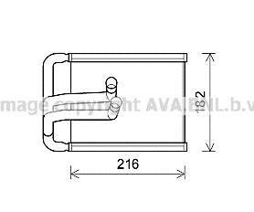 Радіатор пічкиHY TUCSON (JM) 2.0 CRDi 07- AVA COOLING HY 6254 (фото 1)