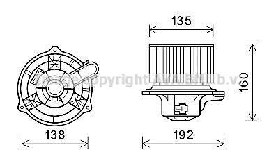 Вентилятор обогревателя HYUNDAI i30 (FD) (07-) (выр-во AVA) AVA COOLING HY8553