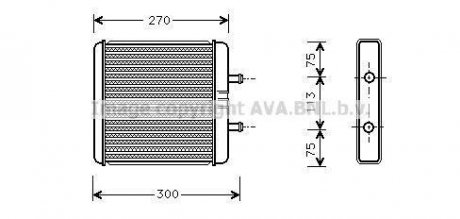 Теплообменник, отопление салона AVA COOLING IV6048