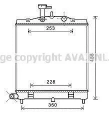 Радиатор, охлаждение двигателя AVA COOLING KA2172