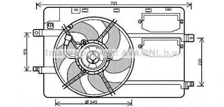 Вентилятор, охолодження двигуна AVA COOLING MC7506