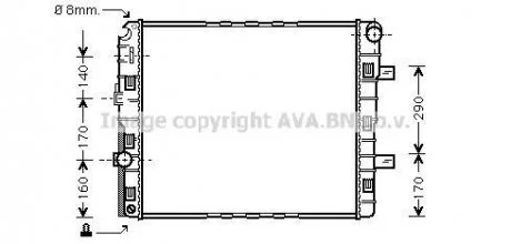 Радиатор DB Atego (1033028) AVA COOLING ME2184