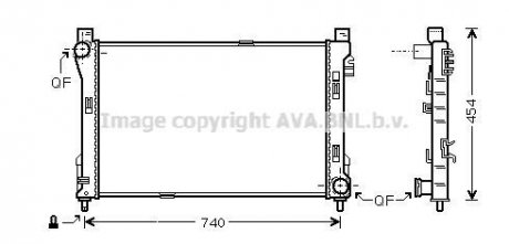 Радиатор 2.0i 16V [OE. 203.500.0403] AVA COOLING MS 2288 (фото 1)