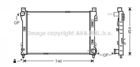 Радіатор 2.0i 16V [OE. 203.500.0403] AVA COOLING MS 2288 (фото 1)
