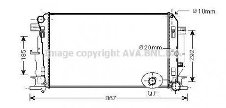 Радиатор охлаждения двигателя AVA AVA COOLING MS 2402