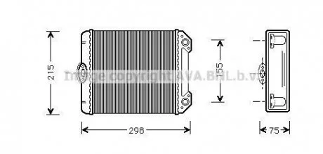 MERCEDES W124 9/84-9/95 Радиатор печки C/ T/ W 124 -AUT 4/90- [OE. 002.835.3401 / 5201] AVA COOLING MS 6171