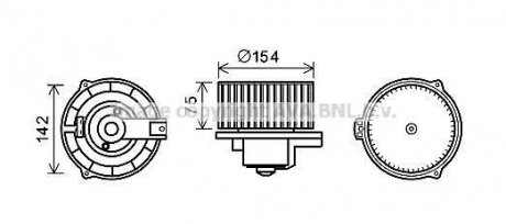 Вентилятор отопителя салона Mercedes-Benz ML (W163) (97-06) AVA AVA COOLING MS8620 (фото 1)