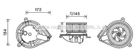 Электродвигатель, вентиляция салона AVA COOLING MS8626