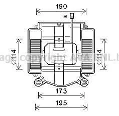 Электродвигатель, вентиляция салона AVA COOLING MS8669