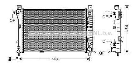Радиатор W203(C) MT/AT +/-AC 00-02 AVA COOLING MSA2286 (фото 1)