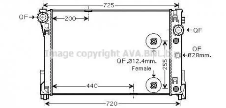 MS-W204 07- Радиатор AVA COOLING MSA 2475