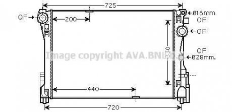 Радиатор охлаждения двигателя AVA AVA COOLING MSA2575