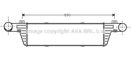 Интеркулер MB E-Class W210 (98-) AVA AVA COOLING MSA4224