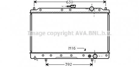 Радиатор охлаждения MITSUBISHI Galant VI (E3-A) (AVA) AVA COOLING MTA2043