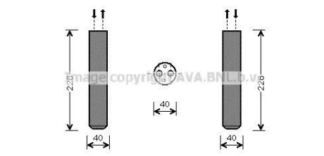 Осушувач кондиціонера Mitsubishi Outlander I (01-), Lancer IX (03-) AVA AVA COOLING MTD236