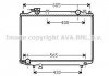 Радіатор, Система охолодження двигуна AVA COOLING MZ2235 (фото 1)