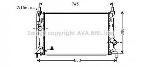 MZ 3 2.2 CiTD 01 Радиатор 670*365*25 [OE R2AH-15-20Y] AVA COOLING MZ 2246
