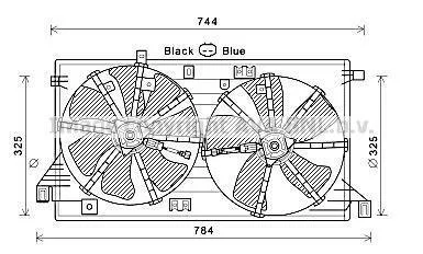 Вентилятор, охлаждение двигателя AVA COOLING MZ7550