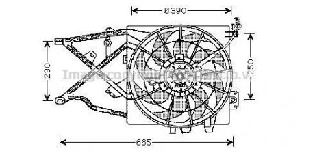 OL Vectra 96-99 Вентилятор AVA COOLING OL 7505