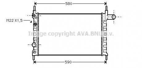 Радиатор KAD E/COMB A 13/14/16 90- (Ava) AVA COOLING OLA2150