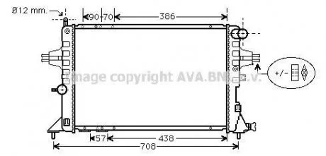 Радіатор 1.7TD [OE. 1300198 - 09119484] AVA COOLING OLA 2252