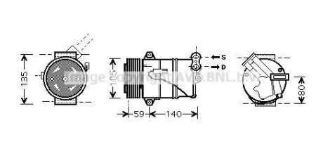 Фото 1 - компресор кондиціонера Opel Astra H (04-), Zafira B (05-) 1.9CDTi AVA AVA COOLING OLAK437 Компресор кондиціонера Opel Astra H (04-), Zafira B (05-) 1.9CDTi AVA AVA COOLING OLAK437 (фото 1)