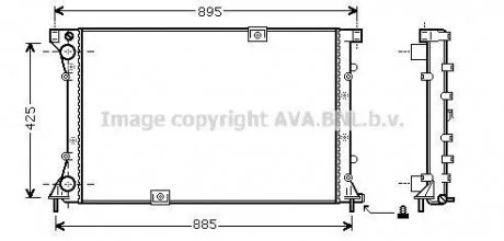 Радиатор 2.5 DTi 16V [8200.019.380] AVA COOLING RT 2313