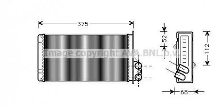 RENAULT MASTER 7/80-7/97 Радиатор печки 11/97- [OE. 7701.205.584] AVA COOLING RT 6226