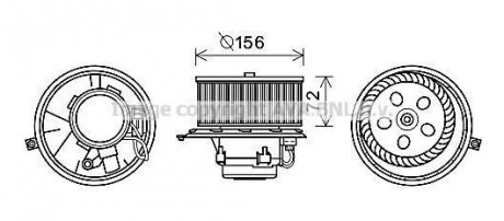 Электродвигатель, вентиляция салона AVA COOLING RT8581