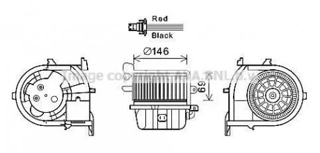 Электродвигатель, вентиляция салона AVA COOLING RT8588