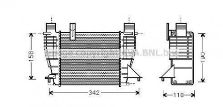 Интеркулер AVA COOLING RTA4338 (фото 1)