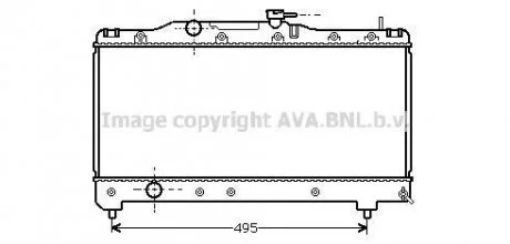 Радіатор охолодження двигуна CARINA E 1.6/1.8 MT 92-98 (Ava) AVA COOLING TO2141