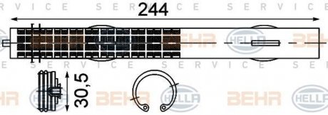 Осушитель кондиционера E70/F15/F85/E71/E72/F16/F86 2.0-4.8 06- BEHR 8FT351192-761
