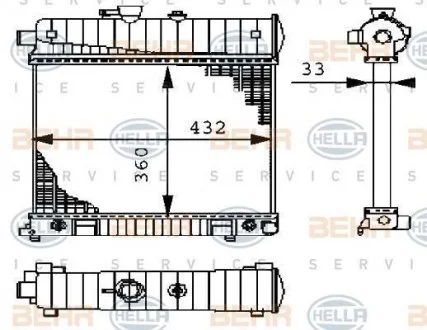 Радиатор охлаждения двигателя BEHR 8MK376710274