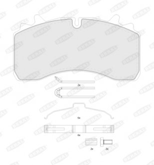 Комплект тормозных колодок, дисковый тормоз BERAL BCV29162TK