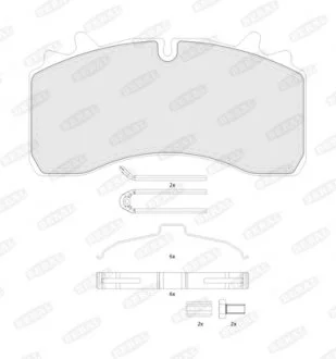 Комплект тормозных колодок, дисковый тормоз BERAL BCV29162TK