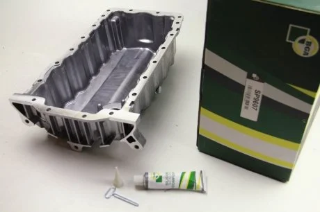 Масляный поддон Caddy 1.9TDI/2.0SDI 04- (дв. BDJ,BST,BJB) с отв. для датчика уровня масла BGA SP9607 (фото 1)