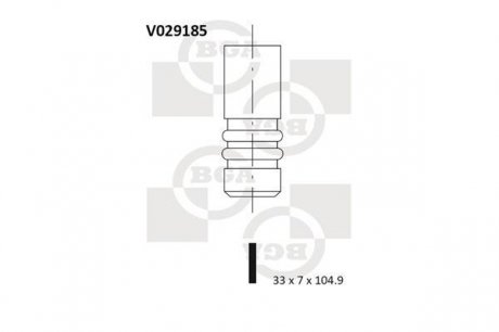 V029185 BGA Клапан двигуна