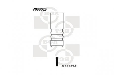 Клапан головки блоку циліндрів двигуна BGA V033023 (фото 1)