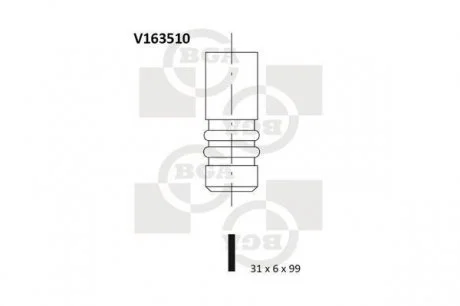 Клапан двигателя BGA V163510