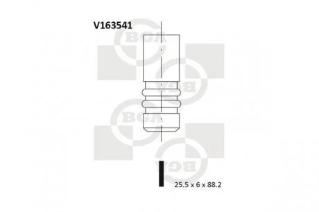 Клапан выпускной Volkswagen Golf 2009-2014, Golf Plus 2005-2009, Touran 2003- BGA V163541